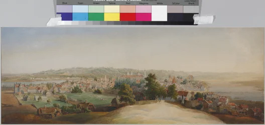 Vista de Kowno, de Sadovnikov, Vasily Semyonovich (1800-1879). Aquarela sobre papel, final da década de 1840. Museu Estadual de História de São Petersburgo