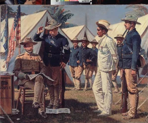 Un espion (A Spy) (episódio da Guerra Hispano-Americana ou desastre de 98 (abril a agosto de 1898) - Pintura de Vasili Vasilyevich Vereshchagin (Vassili Vereshchagin) (1842-1904), óleo sobre tela