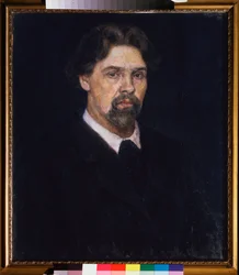 Autoretrato - Autorretrato - Pintura de Vasily Ivanovich Sourikov (Vasily Surikov ou Vasily Surikow) (1848-1916), óleo sobre tela