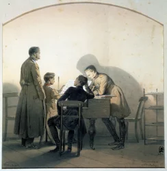 Ao piano, 1855
