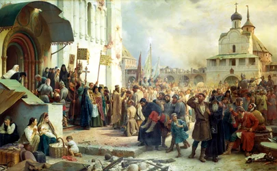 O cerco da Trindade Sergius Lavra em Sergiev Posad, 1891.