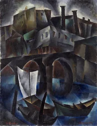 Vue de Tiflis (ou Tbilissi, Georgie) - Vista de Tiflis Peinture de Vera Rockline (Rokhlina) (1896-1934) Óleo sobre tela 1919-1920 Dim 97,5x75,5 cm Colecção privada