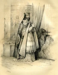 Dagoberto I (v.600-639) rei da Austrásia (623 a 629), rei de todos os francos (629 a 634), rei da Néustria e da Borgonha (634 a 639). O reino de Dagoberto I