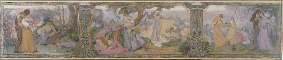 Esboço para a Câmara Municipal de Issy-les-Moulineaux: La Vie, entre 1896 e 1897 (óleo sobre tela)
