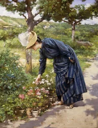 Senhora em um jardim, 1887