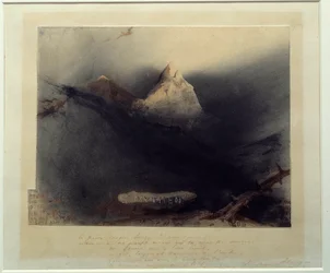 A Montanha dos Mitos Desenho de Victor Hugo (1802-1885) 1839 Paris, Maison Victor Hugo