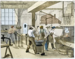 O serralheiro, Litho de Janson. Século XIX.