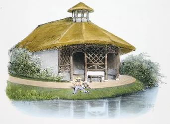 Pavilhão rústico, ilustração de 