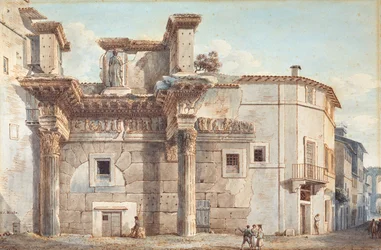 O Fórum de Trajano em Roma (desenho)