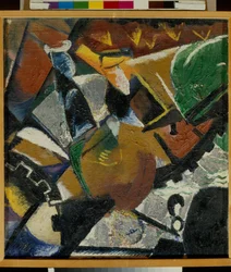 Peinture "Composição" de Viktor Palmov (1888-1929) - 1921 - Óleo sobre tela - Museu Estatal Russo, São Petersburgo