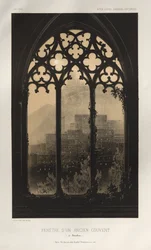 Arquitetura pitoresca ou monumentos do século XV. E XVI. Séculos: Castelos da França dos Séculos XV e XVI: Pl. 54, Janela de um Antigo Convento (em Barcelona)