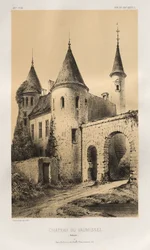 Arquitetura pitoresca ou monumentos do século XV. E XVI. Séculos: Castelos da França dos séculos XV e XVI: Pl. 89, Château du Vaumissel (Calvados)