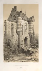 Arquitetura pitoresca ou monumentos do século XV. E XVI. Séculos: Chateaux De France dos séculos XV e XVI: Pl. 23 Comanderie De Launay (Yonne)