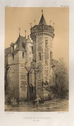 Arquitetura pitoresca ou monumentos do século XV. E XVI. Séculos: Castelos da França dos séculos XV e XVI: Pl. 28, Chateau De La Verdiere (Ille en Vilaine)