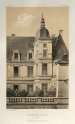 Arquitetura pitoresca ou monumentos do século XV. E XVI. Séculos: Chateaux De France dos séculos XV e XVI: Pl. 33, Château De Tanlay (Yonne)