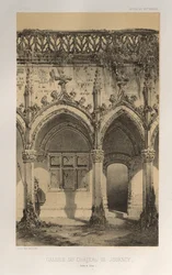 Arquitetura pitoresca ou monumentos do século XV. E XVI. Séculos: Chateaux De France dos séculos XV e XVI: Pl. 41, Galeria do Château De Jouancy (Saone et Loire)