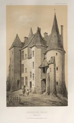 Arquitetura pitoresca ou monumentos do século XV. E XVI. Séculos: Chateaux De France dos séculos XV e XVI: Pl. 45 Château De Chassy (Saône et Loire)