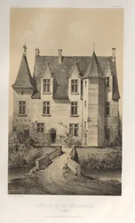 ... Pl. 57, Château De La Poissonnière Sarthe, 1860.
