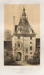 ... Pl. 85, Porte du Château d&39;Outrelaise Calvados, 1860.