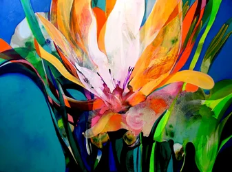 Flor abstrata vibrante