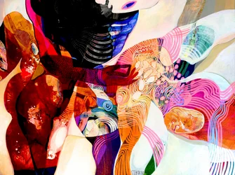 Fluxo abstrato vibrante