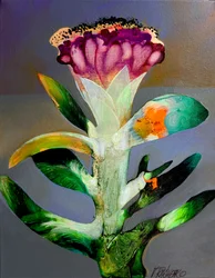 Flor abstrata vibrante