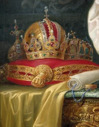 Detalhe de Franz Joseph I da Áustria, c.1916 (óleo sobre tela)
