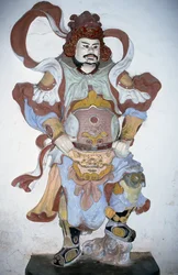 Estátua do guardião do templo, Thien Mu Pagoda, Hue, Vietnã