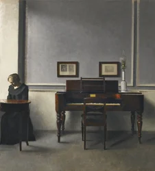 Ida em um Interior com Piano