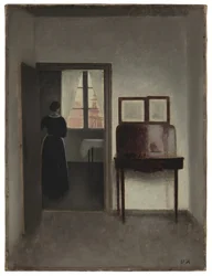 Interior com uma mulher (Stue med en kvinde), c. 1897 (óleo sobre tela)