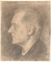 Retrato de Alfred Bramsen, perfil etc.