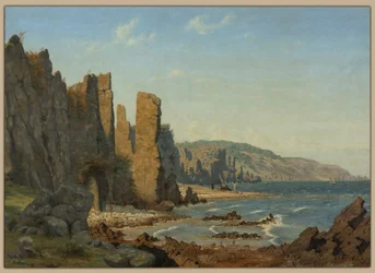 Formação de praia em Bornholm. Cena de Rø