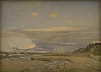 A praia em Kandestederne, West Jutland