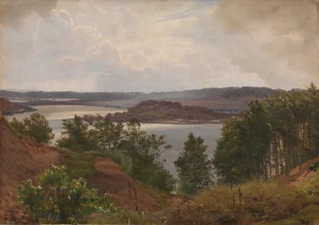 Os lagos em Laven perto de Silkeborg