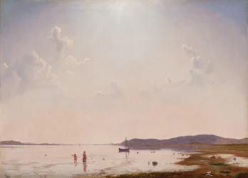 Vista do fiorde de Roskilde perto de Frederikssund, Zelândia