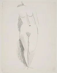 Modelo feminino em pé