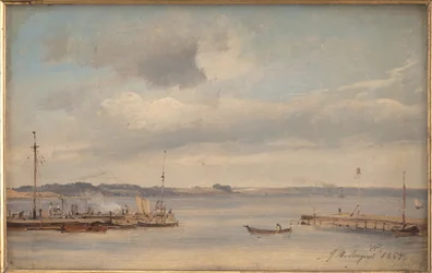 Um Porto de Barcos. Humlebæk, Zelândia