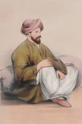 Major Eldred Pottinger, Artilharia de Bombaim, ligado ao Serviço Político