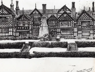 Bramall Hall Bramhall, 2004, (tinta no papel)