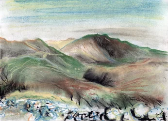 Hills in the Lake District, 2005, (pastéis em papel)