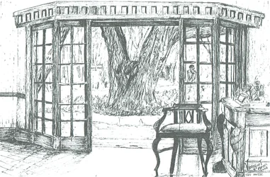 Recepção do Hotel no Lago Naivasha, Quênia, 2006