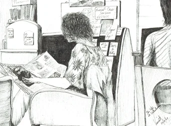 Leitura na livraria Waterstones Manchester, 2007