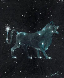 Star sign Leo, 2016, (óleo sobre tela)