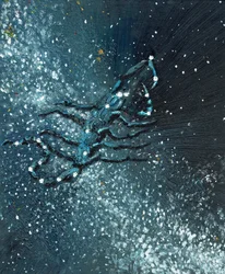 Signo Escorpião, 2016, (óleo sobre tela)