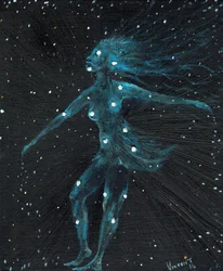Star sign Virgo, 2016, (óleo sobre tela)