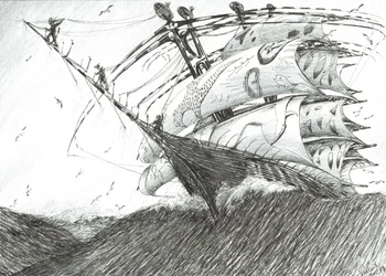 Storm Creators Barents Sea, 2017, (Tinta no papel)