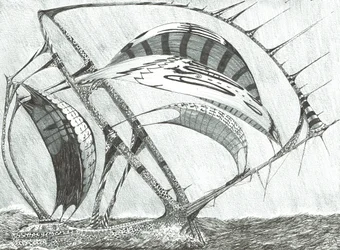 Storm Creators Laptev Sea, 2017, (Tinta no papel)