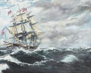Constituição USS Heads para HM Frigate Guerriere 19081812, 2003, (óleo sobre tela)