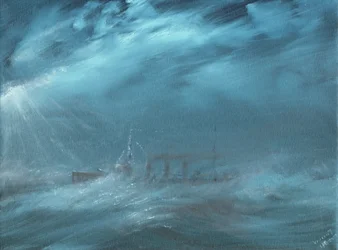 US Destroyer em uma tempestade no mar 1917, 2019