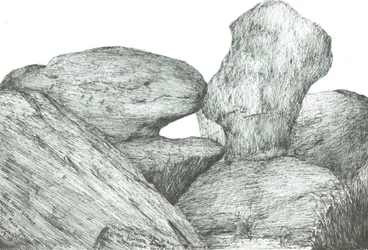 beijando pedras no Kinder Scout, 2007